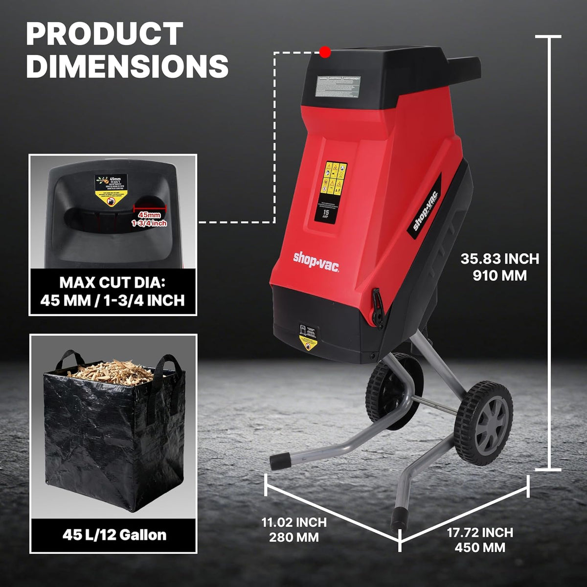 Shop-Vac® Electric Wood Chipper | Shop-Vac Store
