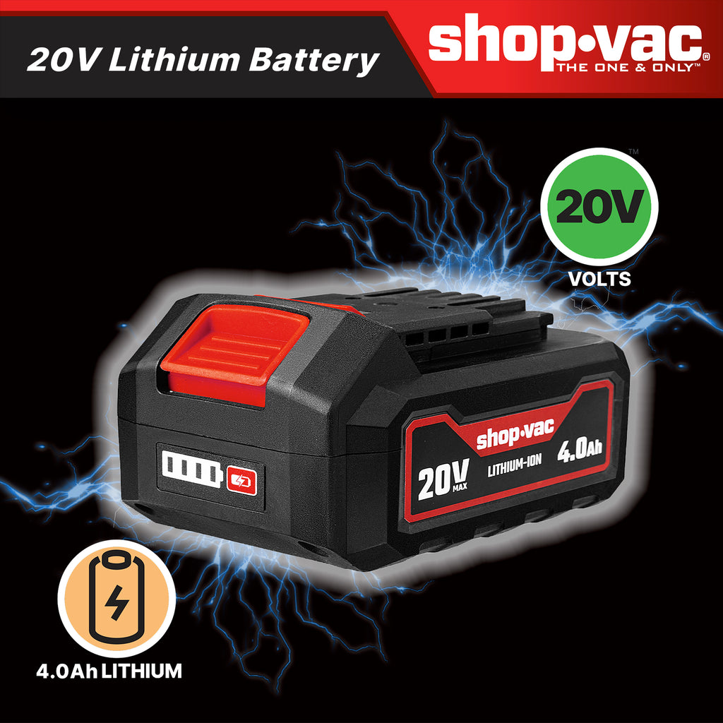 Shop-Vac 20V 2.5 Gallon Cordless Wet/Dry Vacuum