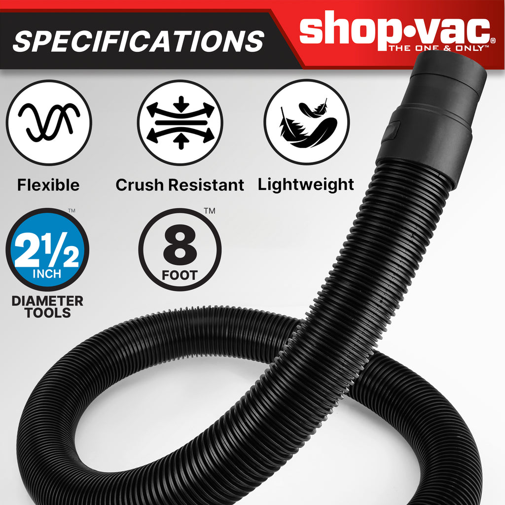 Shop-Vac 8 foot X 2-1/2 inch diameter Hose