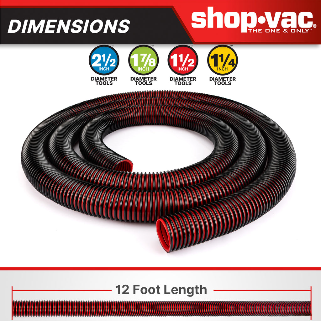 Shop-Vac® 12-foot x 1-7/8-inch diameter Universal Hose