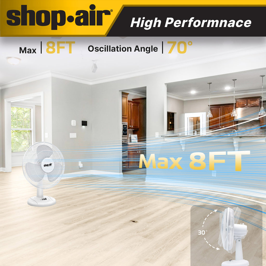 Shop-Air 12" Oscillating Table Fan