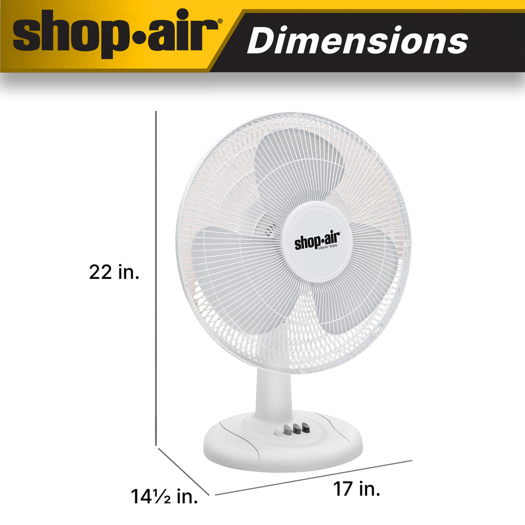 Shop-Air 16" Oscillating Table Fan