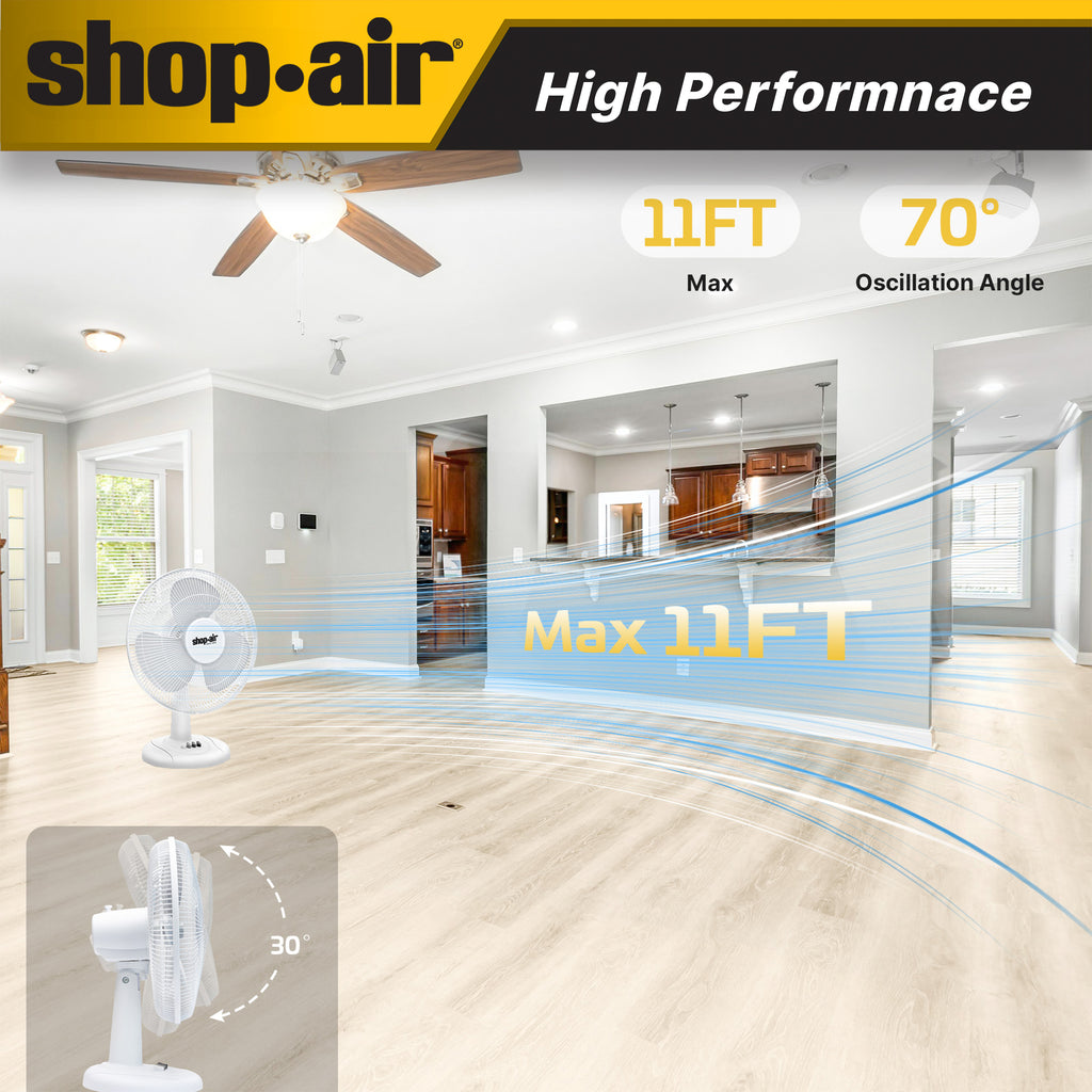 Shop-Air 16" Oscillating Table Fan