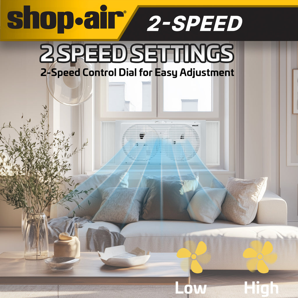 Shop-Air 9" Twin Window Fan