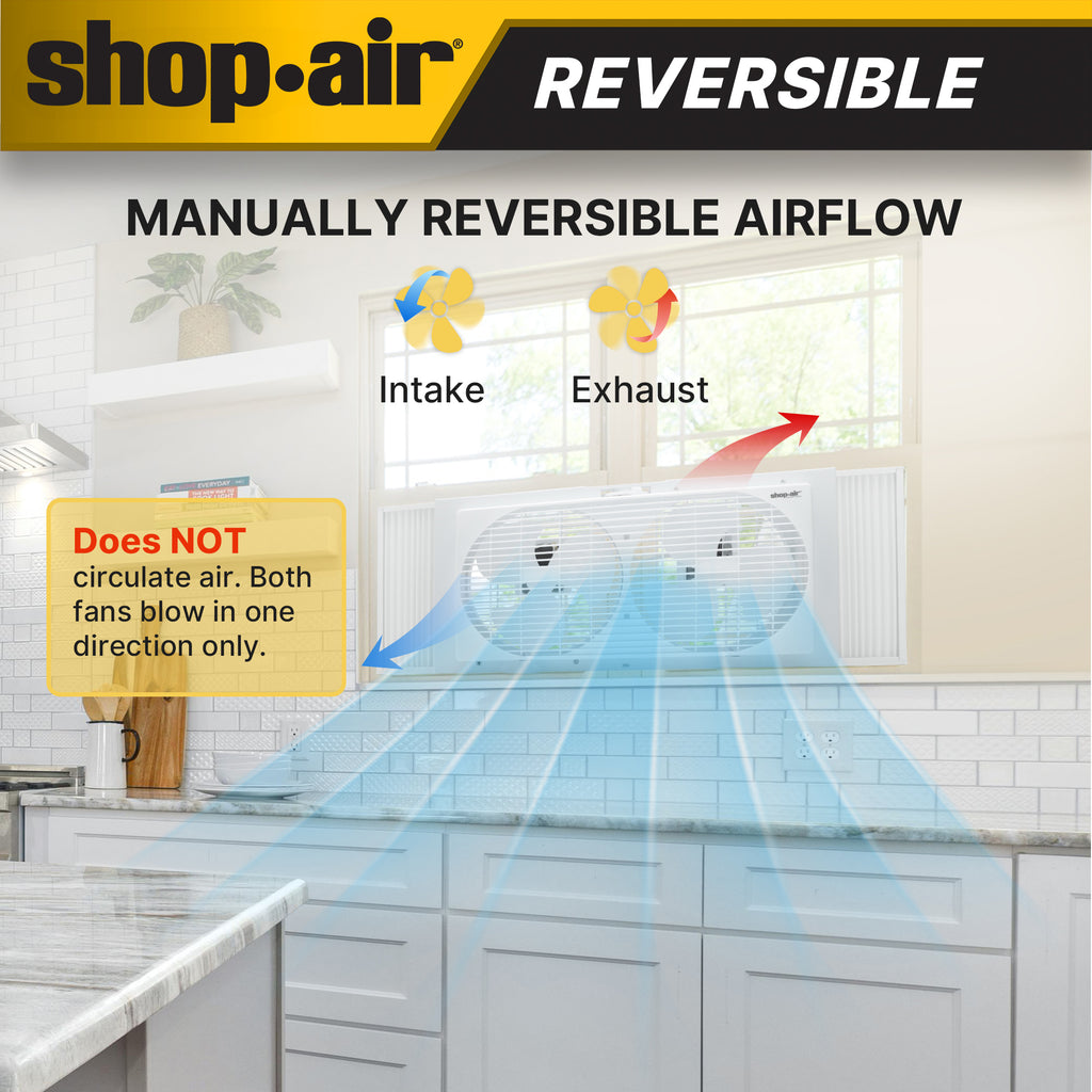 Shop-Air 9" Twin Window Fan