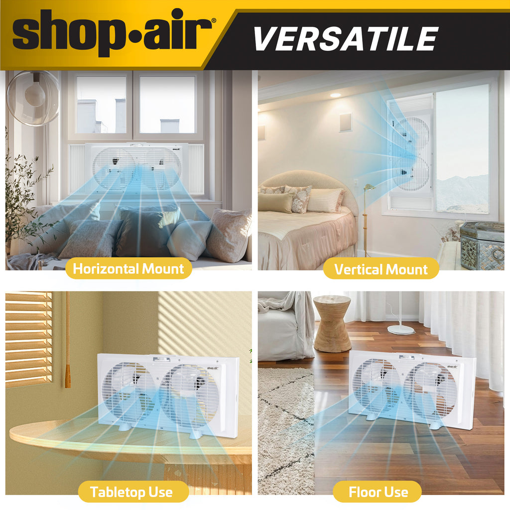 Shop-Air 9" Twin Window Fan