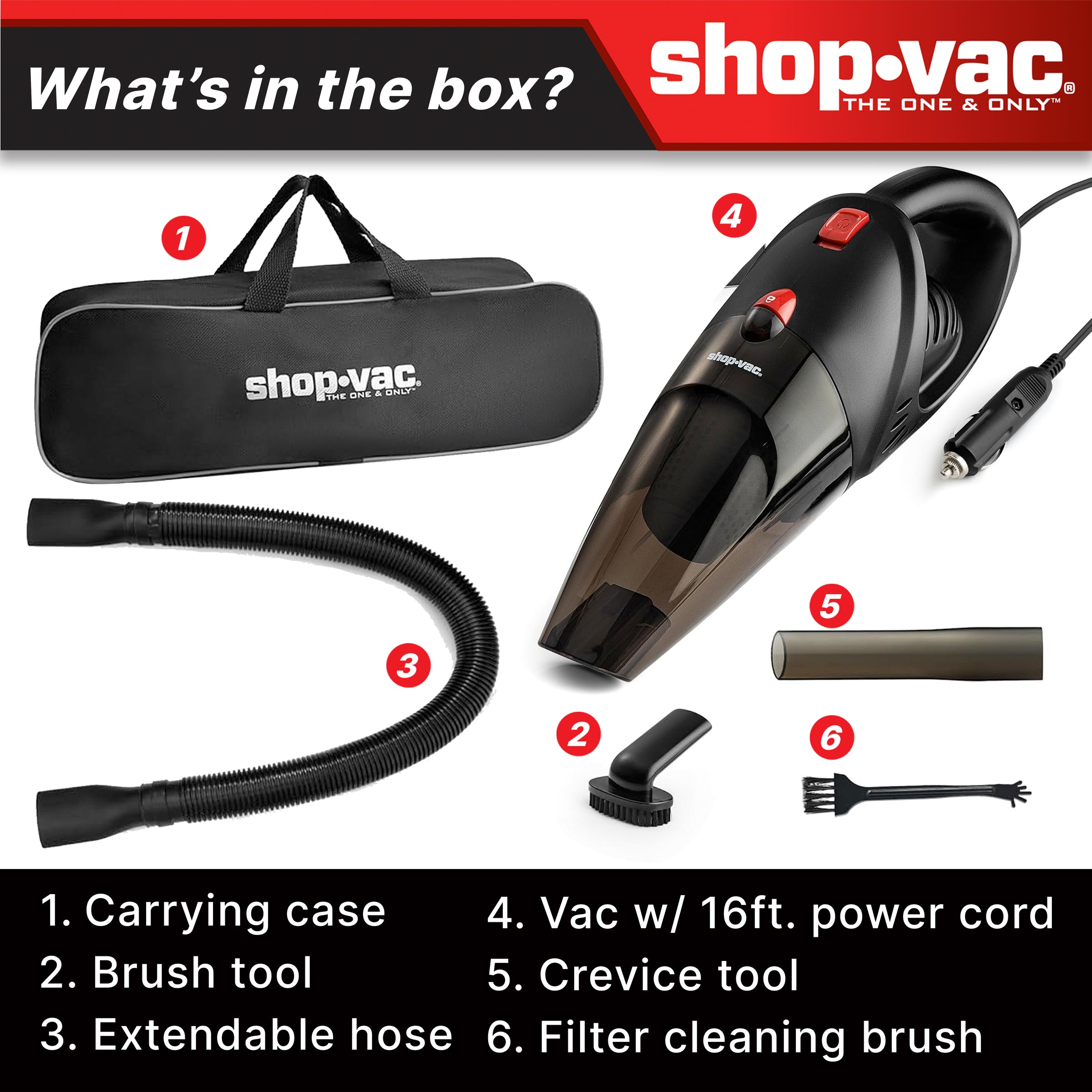Shop-Vac DC 12V Handheld Car Vacuum Cleaner