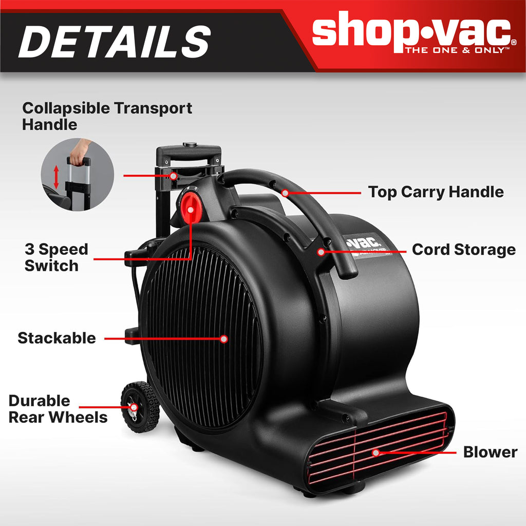 Shop-Vac® 3-Speed 1800 CFM Air Mover