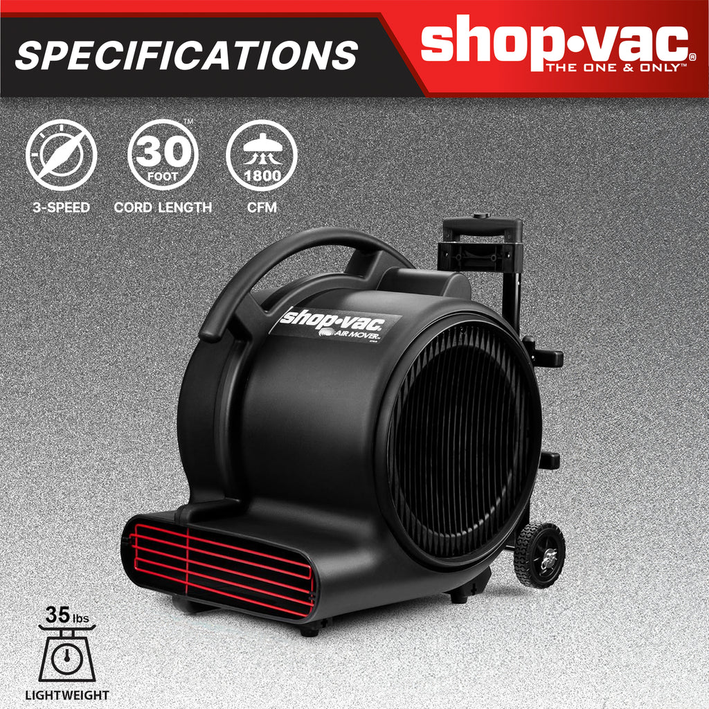 Shop-Vac® 3-Speed 1800 CFM Air Mover