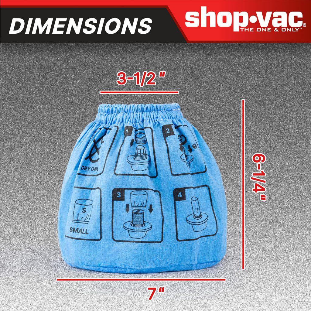 Shop-Vac Non-Woven Small Cloth Cage Filter (2 Pack)
