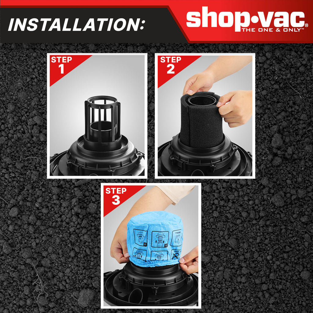 Shop-Vac Non-Woven Small Cloth Cage Filter (2 Pack)
