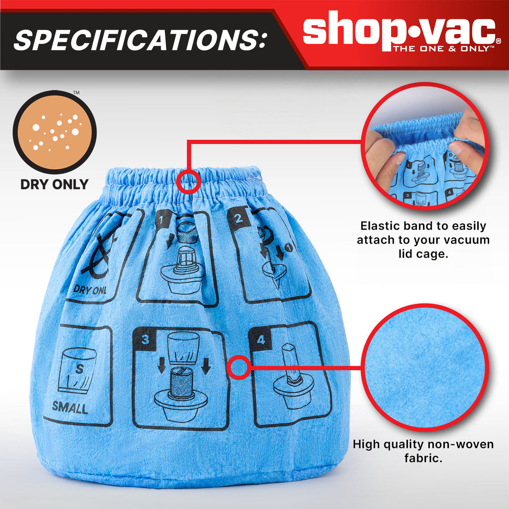 Shop-Vac Non-Woven Small Cloth Cage Filter (2 Pack)