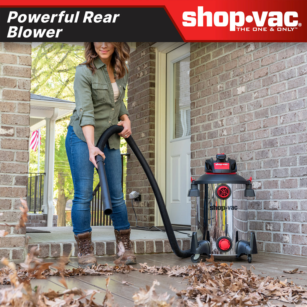 The Shop-Vac® 12 Gallon* 6.0 Peak HP** Stainless Steel Wet/Dry Vacuum