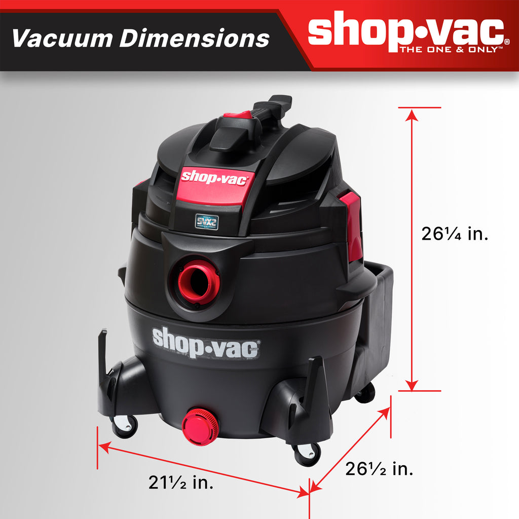 The Shop-Vac® 16 Gallon* 6.5 Peak HP** Wet/Dry Vacuum features the SVX2 Motor Technology