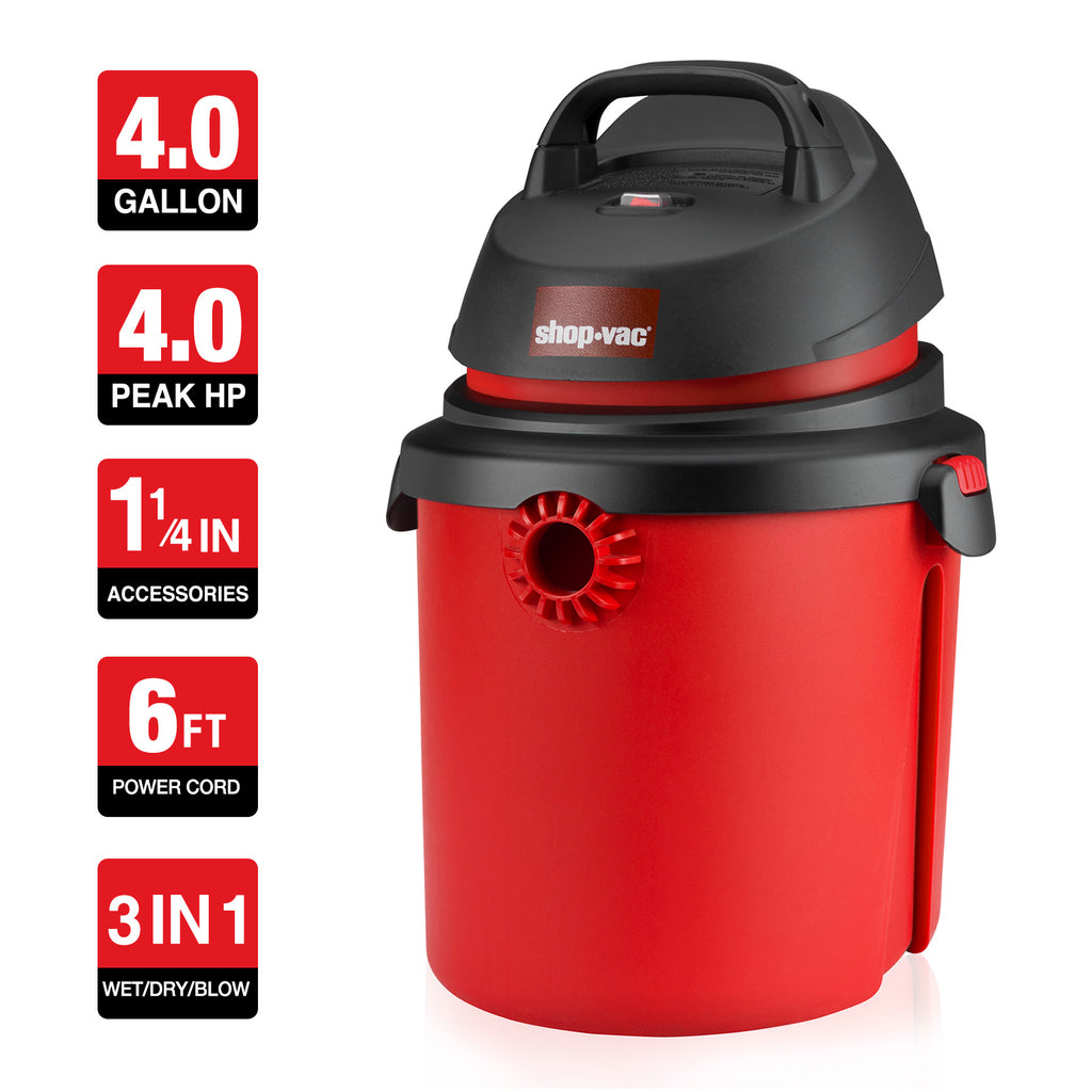 Shop-Vac 4 Gallon 4.0 Peak HP Wet/Dry Vac