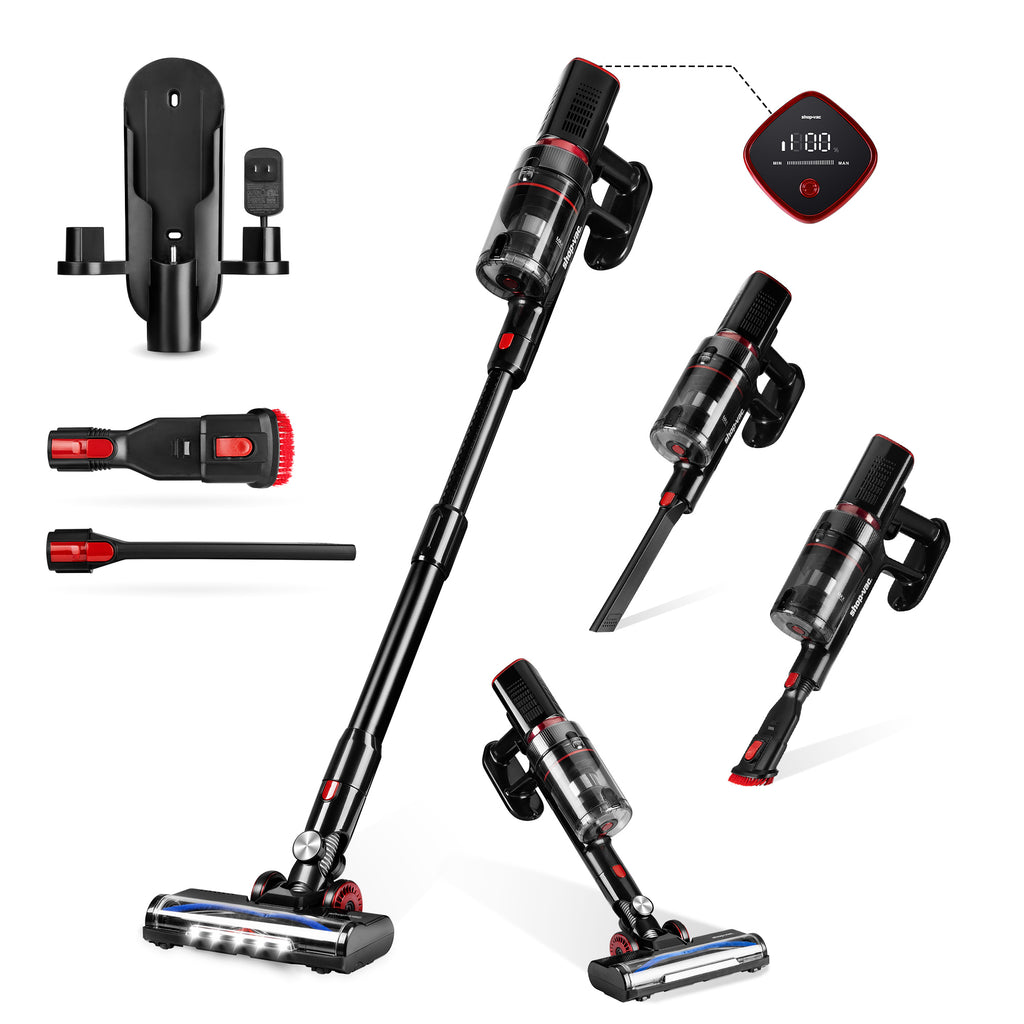 Shop-Vac Cordless Stick Vacuum - 350W Brushless Motor, 0.5L Tank, 3 Speed Suction, Up To 55 Min Runtime, Adjustable Rod, 100,000 RPM For Quick Home Cleanups