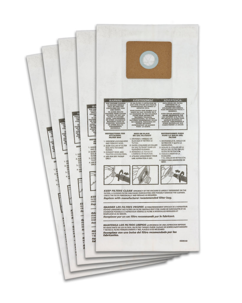 Type N - Shop-Vac® Disposable Filter Bags (3 Pack) for 3.5 Gallon* Wall Mount Vacs