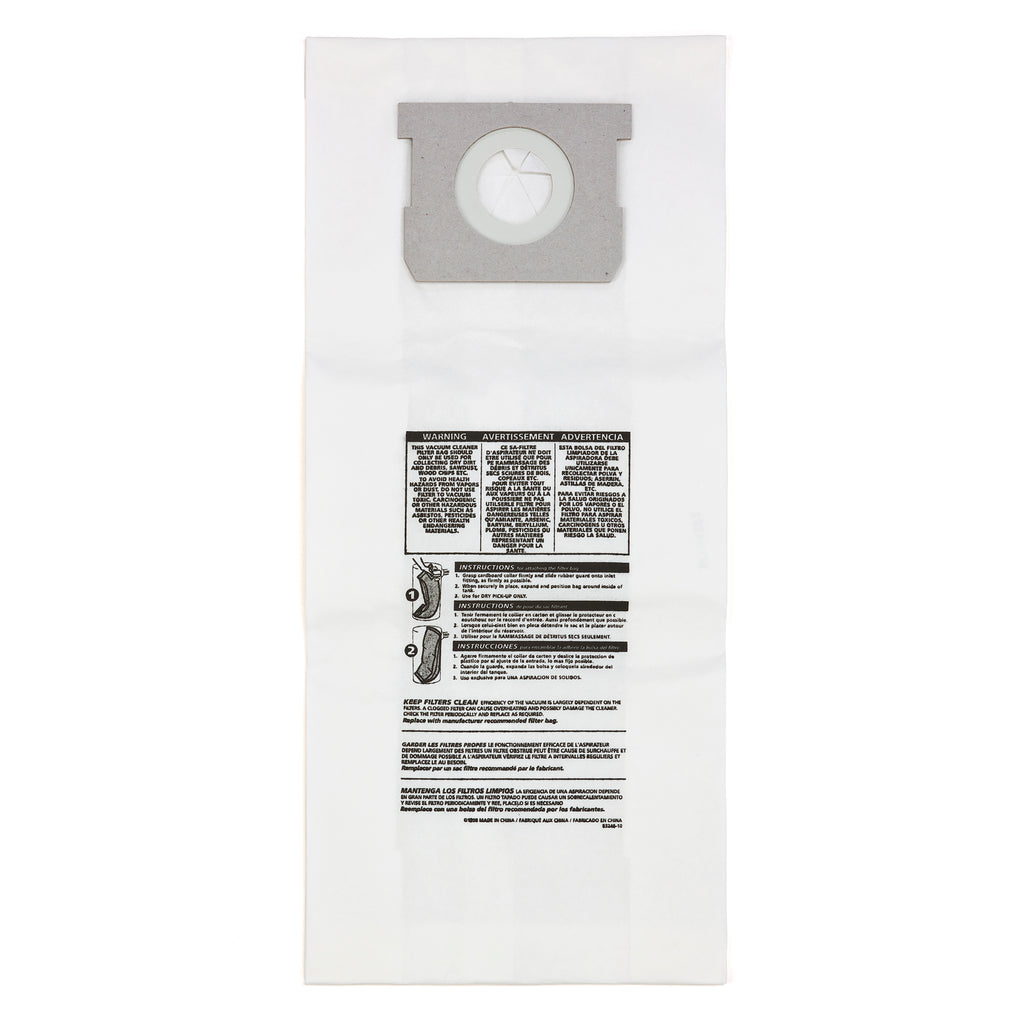 Type O - Shop-Vac® Disposable Filter Bags (3 Pack) for 5 Gallon* Wall Mount Vacs